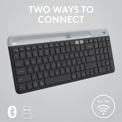 Logitech K585 Slim Multi-Device Wireless Keyboard, Graphite (920-011479)* Ergonomic Keyboards