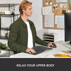 Logitech Lift Left Wireless Left-Handed Optical USB Mouse, Graphite (910-006467)* Ergonomic Mice