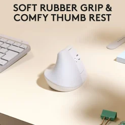 Logitech Lift Vertical Ergonomic Wireless Optical Mouse for Mac, (910-006471)* Mice