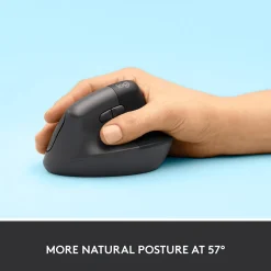 Logitech Lift Vertical Wireless Ergonomic Vertical Optical Bluetooth & USB Mouse, (910-006466)* Ergonomic Mice