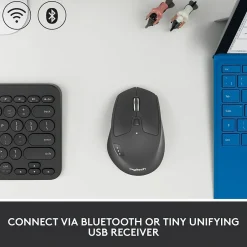 Logitech M720 TRIATHLON Wireless Ergonomic Optical Bluetooth & USB Mouse, Black (910-004790)* Ergonomic Mice