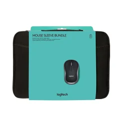 Logitech M185 Wireless Ambidextrous Optical Mouse with Laptop Sleeve, Black (910-004806)* Mice
