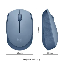 Logitech M170 Wireless Ambidextrous Optical Mouse, Blue/Gray (910-006863)* Mice