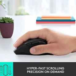 Logitech Marathon M705 Wireless Ergonomic Optical USB Mouse, Charcoal (910-001935)* Ergonomic Mice