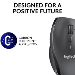 Logitech Marathon M705 Wireless Ergonomic Optical USB Mouse, Charcoal (910-001935)* Ergonomic Mice
