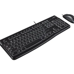 Logitech MK120 Optical Wired Keyboard and Mouse Combo, Black (920-002565)* Ergonomic Keyboard & Mouse Sets