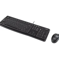 Logitech MK120 Optical Wired Keyboard and Mouse Combo, Black (920-002565)* Ergonomic Keyboard & Mouse Sets