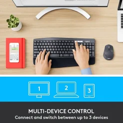 Logitech MK850 Performance Wireless Keyboard and Mouse Combo, Black (920-008219)* Ergonomic Keyboard & Mouse Sets