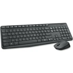 Logitech MK235 Wireless Keyboard and Optical Mouse Combo, Black (920-007897)* Ergonomic Keyboard & Mouse Sets