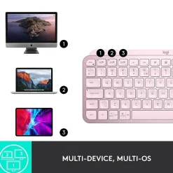 Logitech MX Keys Mini Wireless Ergonomic Keyboard, Rose (920-010474)* Ergonomic Keyboards