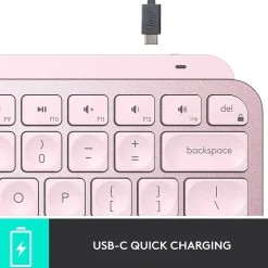 Logitech MX Keys Mini Wireless Ergonomic Keyboard, Rose (920-010474)* Ergonomic Keyboards