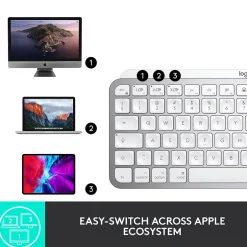 Logitech MX Keys Mini Wireless Keyboard for Mac , Pale Gray, (920-010389)* Ergonomic Keyboards