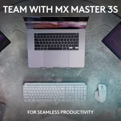 Logitech MX Keys S Wireless Keyboard, Pale Gray (920-011559)* Ergonomic Keyboards