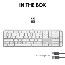 Logitech MX Keys S Wireless Keyboard, Pale Gray (920-011559)* Ergonomic Keyboards