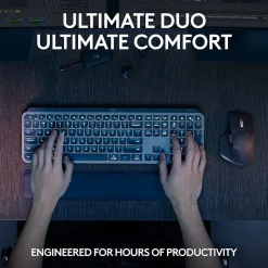 Logitech MX Keys S Wireless Ergonomic Keyboard and Optical Mouse Combo, Black (920-012274)* Ergonomic Keyboard & Mouse Sets