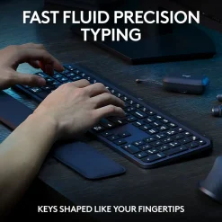 Logitech MX Keys S Wireless Ergonomic Keyboard and Optical Mouse Combo, Black (920-012274)* Ergonomic Keyboard & Mouse Sets