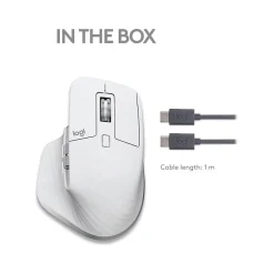 Logitech MX Master 3S for Mac Ergonomic Wireless Optical Bluetooth Mouse, Pale Gray (910006570)* Ergonomic Mice