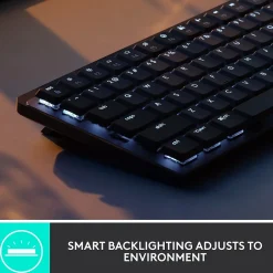 Logitech MX Mechanical Mini Illuminated Wireless Ergonomic Keyboard, Black/Gray (920-010552)* Ergonomic Keyboards
