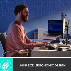 Logitech MX Mechanical Mini Illuminated Wireless Ergonomic Keyboard, Gray/Black (920-010550)* Ergonomic Keyboards