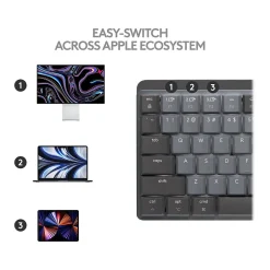 Logitech MX Mechanical Mini Wireless Ergonomic Keyboard for Mac, Space Gray (920-010831)* Ergonomic Keyboards