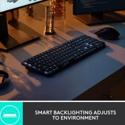 Logitech MX Mechanical Tactile Quiet Wireless Ergonomic Keyboard, Graphite (920-010547)* Keyboards