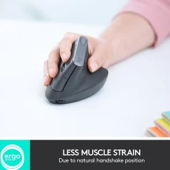 Logitech MX Vertical Wireless Ergonomic Vertical Ambidextrous Optical 2.4 GHz Mouse, Graphite (910-005447)* Ergonomic Mice