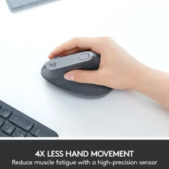Logitech MX Vertical Wireless Ergonomic Vertical Ambidextrous Optical 2.4 GHz Mouse, Graphite (910-005447)* Ergonomic Mice