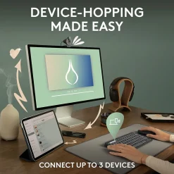 Logitech Pebble Keys 2 K380S Wireless Ergonomic Keyboard, Black (920-011775)* Ergonomic Keyboards