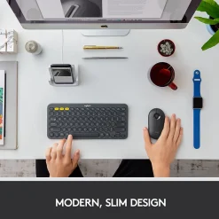 Logitech Pebble M350 Wireless Ambidextrous Optical USB Mouse, Graphite (910-005743)* Mice