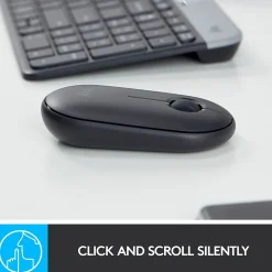 Logitech Pebble M350 Wireless Ambidextrous Optical USB Mouse, Graphite (910-005743)* Mice