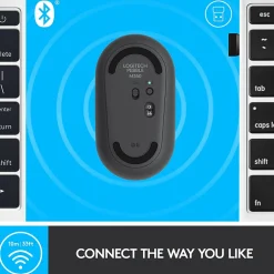 Logitech Pebble M350 Wireless Ambidextrous Optical USB Mouse, Graphite (910-005743)* Mice