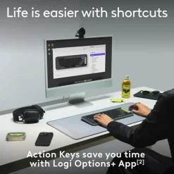 Logitech POP Icon Keys Wireless Ergonomic Keyboard, Graphite & Green (920-013143)* Ergonomic Keyboards