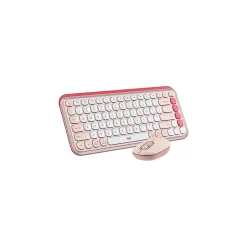 Logitech POP Icon Wireless Keyboard and Optical Mouse Combo, Rose and Off-White (920-013105)* Ergonomic Keyboard & Mouse Sets
