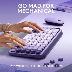 Logitech POP Keys Wireless Mechanical Keyboard, Cosmos (920-011233)* Keyboards