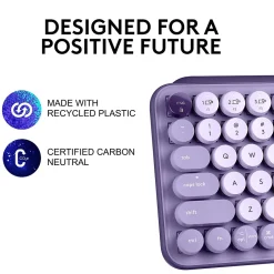 Logitech POP Keys Wireless Mechanical Keyboard, Cosmos (920-011233)* Keyboards