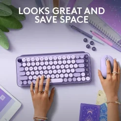 Logitech POP Keys Wireless Mechanical Keyboard, Cosmos (920-011233)* Keyboards
