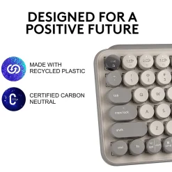 Logitech POP Keys Wireless Mechanical Keyboard, Mist (920-011232)* Keyboards