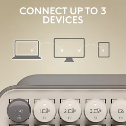 Logitech POP Keys Wireless Mechanical Keyboard, Mist (920-011232)* Keyboards