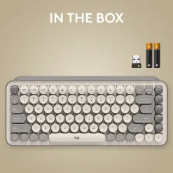 Logitech POP Keys Wireless Mechanical Keyboard, Mist (920-011232)* Keyboards