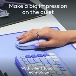 Logitech POP Wireless Ambidextrous Optical Mouse, Lilac (910-007410)* Mice