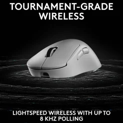 Logitech PRO X SUPERLIGHT 2 DEX Wireless Ergonomic Asymmetrical Optical USB Gaming Mouse, White (910-007363)* Ergonomic Mice