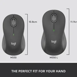 Logitech Signature M550 L Wireless Ambidextrous Optical Mouse, Graphite (910-006591)* Mice