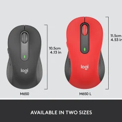 Logitech Signature M650 L Wireless Optical USB Mouse, Classic Red (910-006358)* Ergonomic Mice