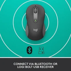 Logitech Signature M650 Large Wireless Ergonomic Optical Bluetooth & USB Mouse, (910-006231)* Mice