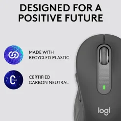 Logitech Signature M650 Large Wireless Ergonomic Optical Bluetooth & USB Mouse, Graphite (910-006231)* Ergonomic Mice