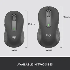 Logitech Signature M650 Wireless Optical USB Mouse, Graphite (910-006250)* Ergonomic Mice