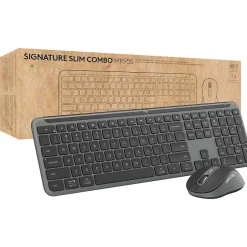 Logitech Signature Slim MK955 Wireless Keyboard and Mouse Combo, Graphite (920-012427)* Ergonomic Keyboard & Mouse Sets