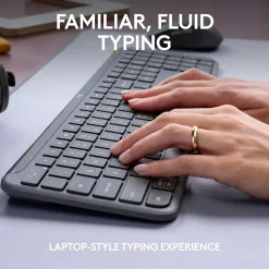 Logitech Signature Slim MK955 Wireless Keyboard and Mouse Combo, Graphite (920-012427)* Ergonomic Keyboard & Mouse Sets