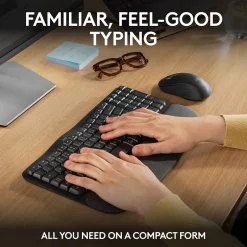 Logitech Wave Keys/Signature MK670/M550 L Wireless Ergonomic Keyboard & Optical Mouse Combo, Graphite (920-012059)* Ergonomic Keyboard & Mouse Sets