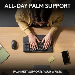 Logitech Wave Keys/Signature MK670/M550 L Wireless Ergonomic Keyboard & Optical Mouse Combo, Graphite (920-012059)* Ergonomic Keyboard & Mouse Sets